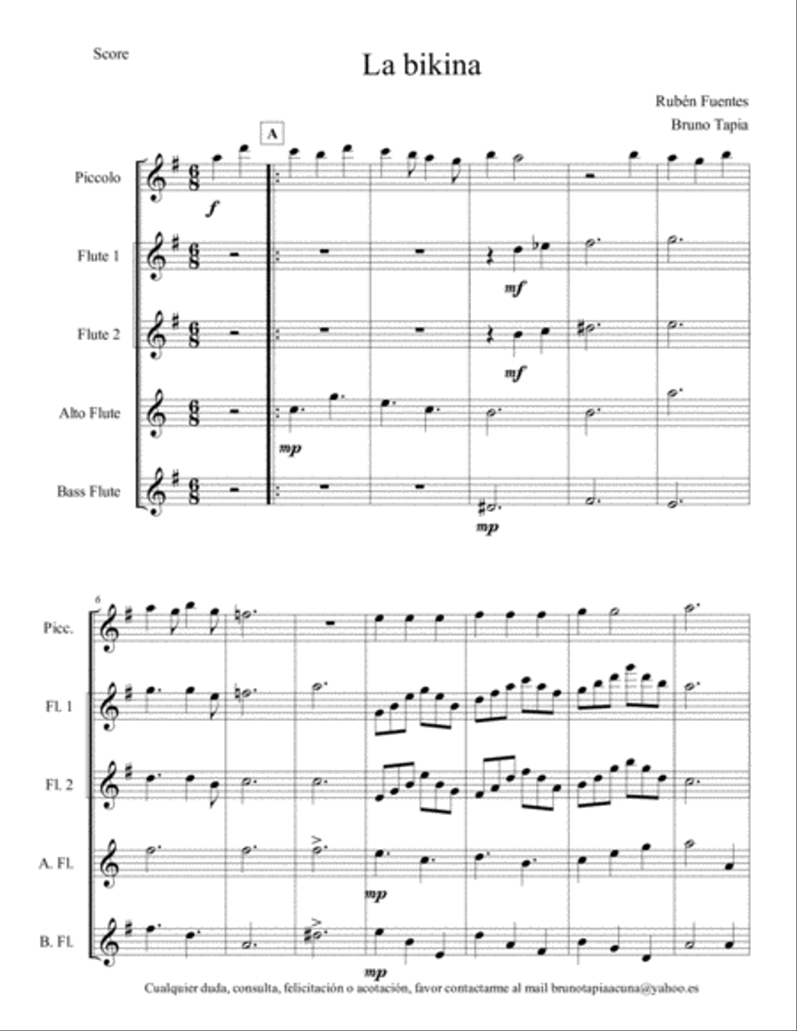 La Bikina Small Ensemble scores gallery preview page 1