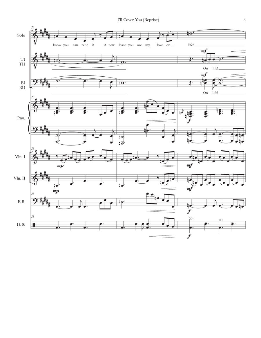 I'll Cover You - Reprise TTBB scores gallery preview page 5