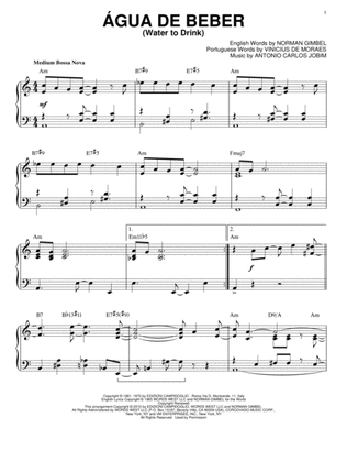 Agua De Beber (Water To Drink) [Jazz version] (arr. Brent Edstrom)