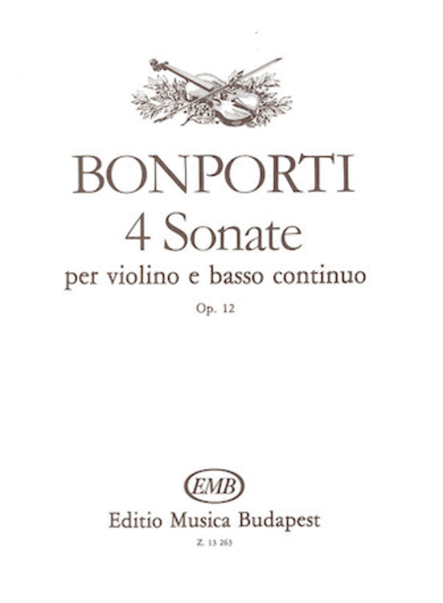 4 Sonate Per Violino E Basso Continuo Violin Solo scores gallery preview page 1