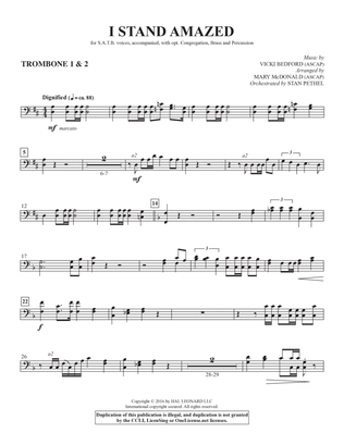 Book cover for I Stand Amazed (arr. Mary McDonald) - Trombone 1 & 2