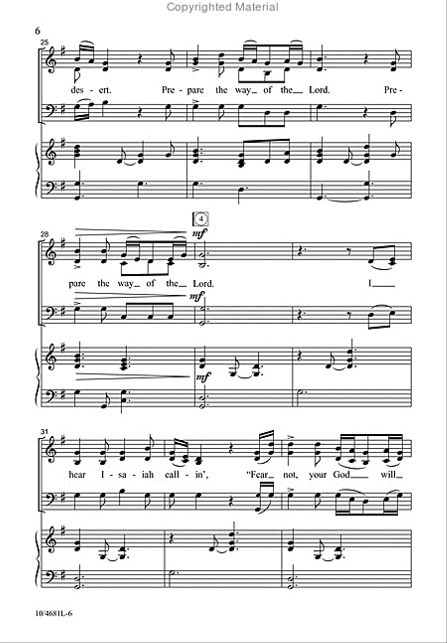 I Hear the Prophet Callin' 3-Part scores gallery preview page 7