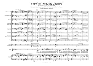 Book cover for I vow to thee, my country (brass quintet + timpani, with vocal score)