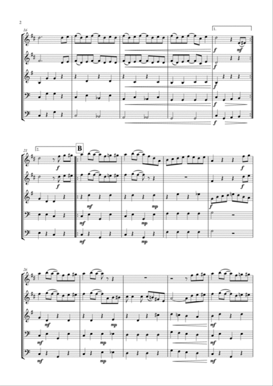 The Entertainer The Entertainer Brass Quintet scores gallery preview page 2