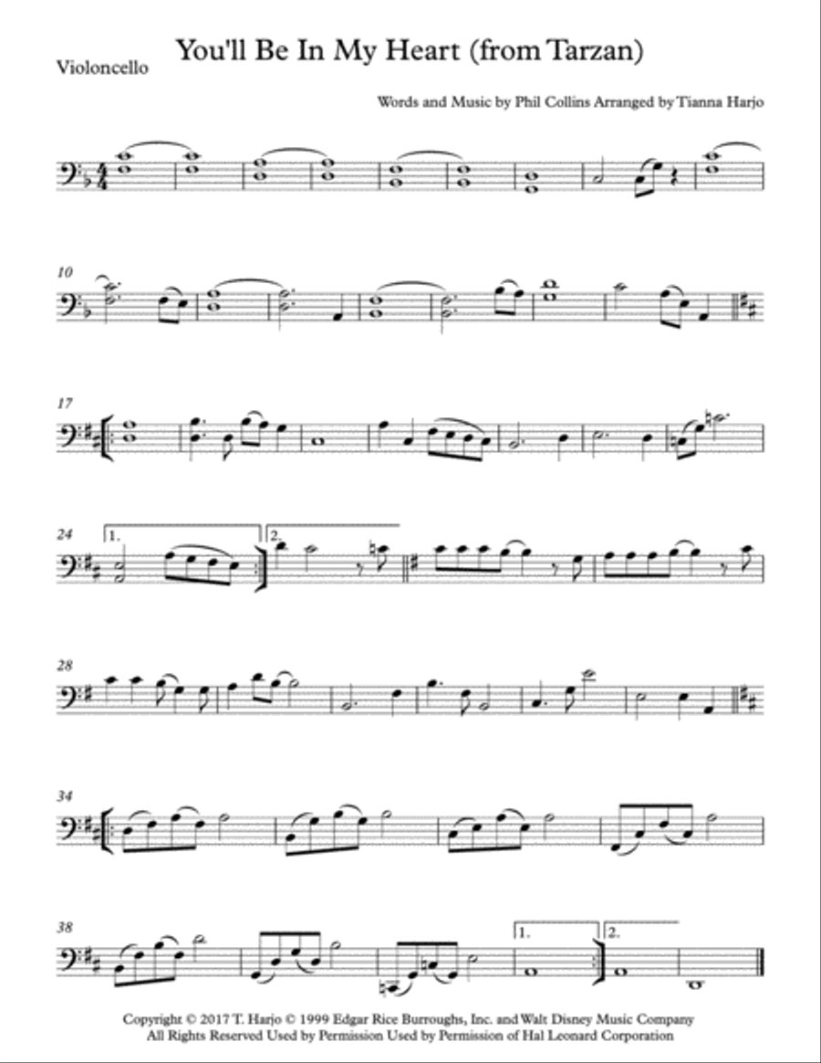 You'll Be In My Heart String Duet scores gallery preview page 2