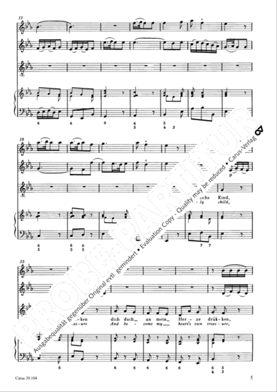 Holy child, come now with pleasure (Gottlichs Kind, lass mit Entzucken) Tenor Voice scores gallery preview page 6