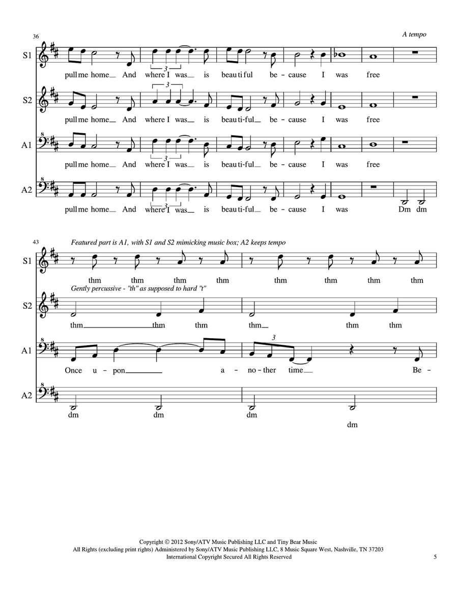 Once Upon Another Time SSAA scores gallery preview page 5