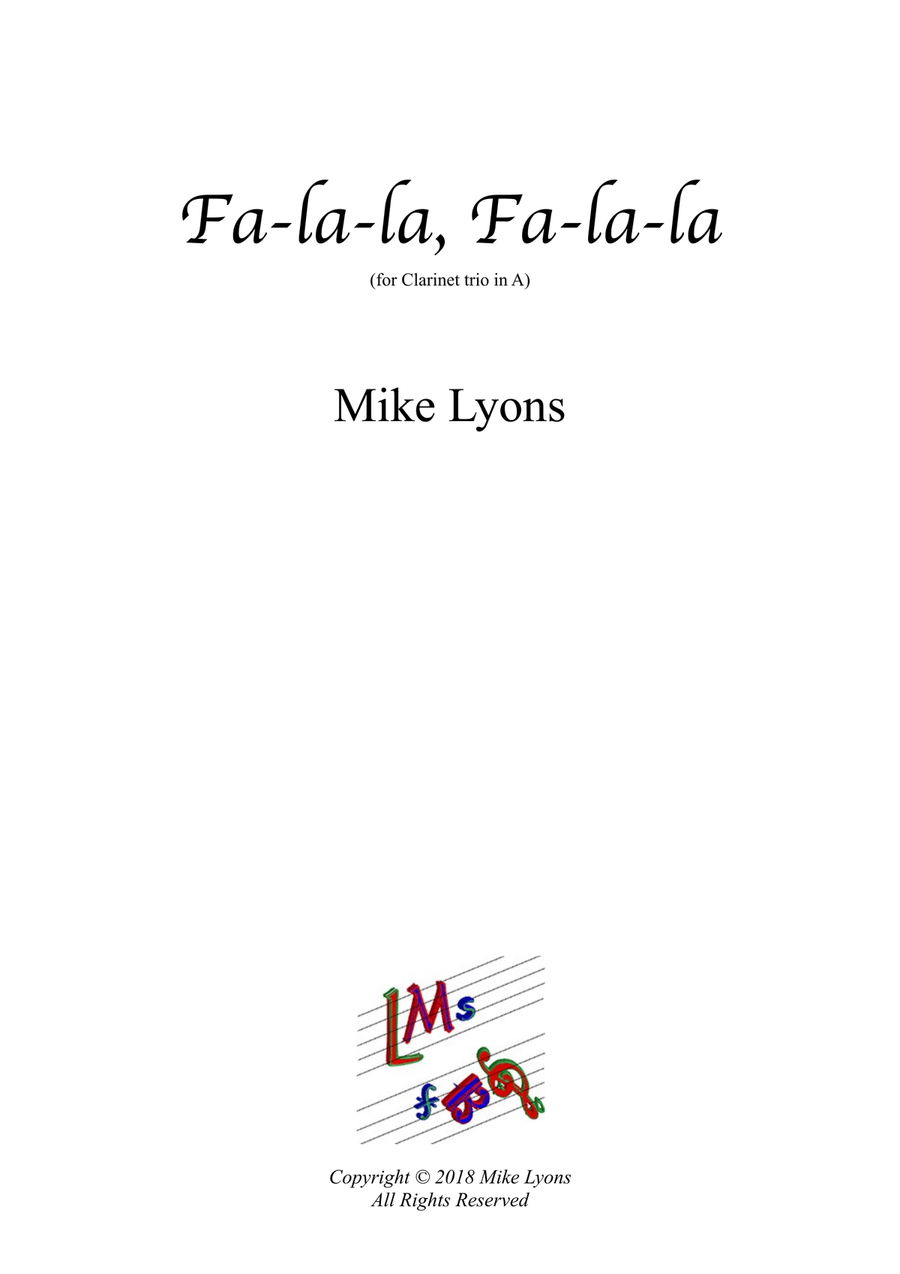 Clarinet Trio - Fa-la-la, Fa-la-la (A clarinets) Clarinet Trio scores gallery preview page 1