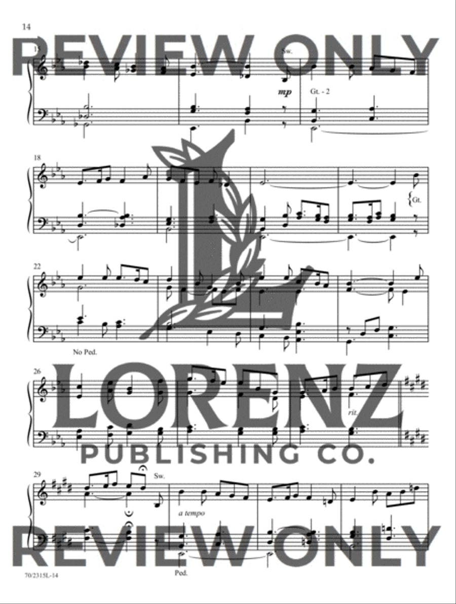 Pick Up and Play for Fall and Winter Organ Solo scores gallery preview page 8
