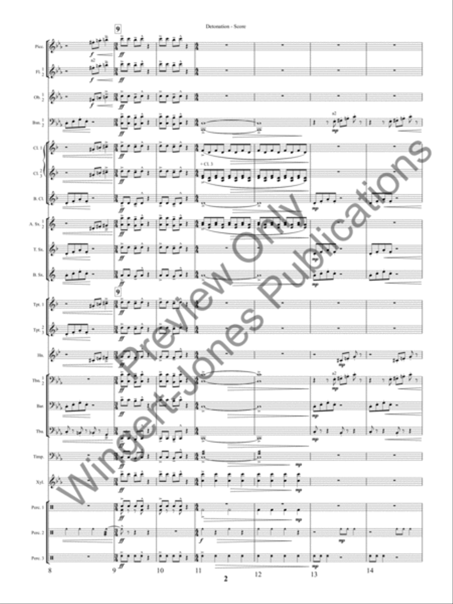 Detonation (Score) Concert Band scores gallery preview page 5
