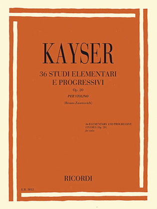 Book cover for 36 Elementary and Progressive Studies Op. 20
