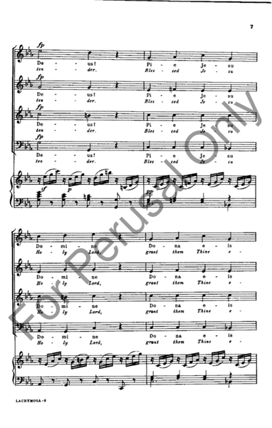 Lacrymosa: from "Requiem Mass In C Minor"