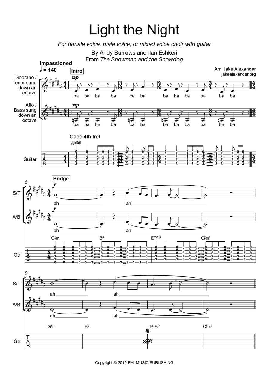 Light The Night 2-Part scores gallery preview page 1