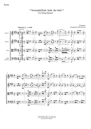 Serenade(Hark, hark, the lark) (For String Quartet)