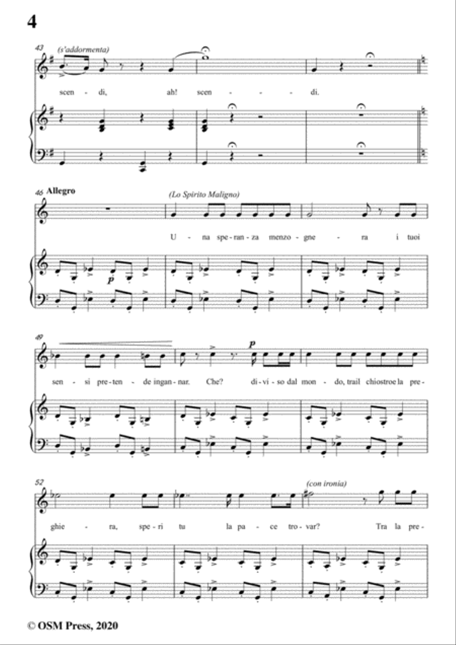 Donizetti-L'ultima notte di un novizio,in G Major,for Voice and Piano Voice Solo scores gallery preview page 6