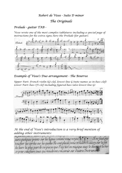 Robert de Visee Suite in G minor for 2 Cellos