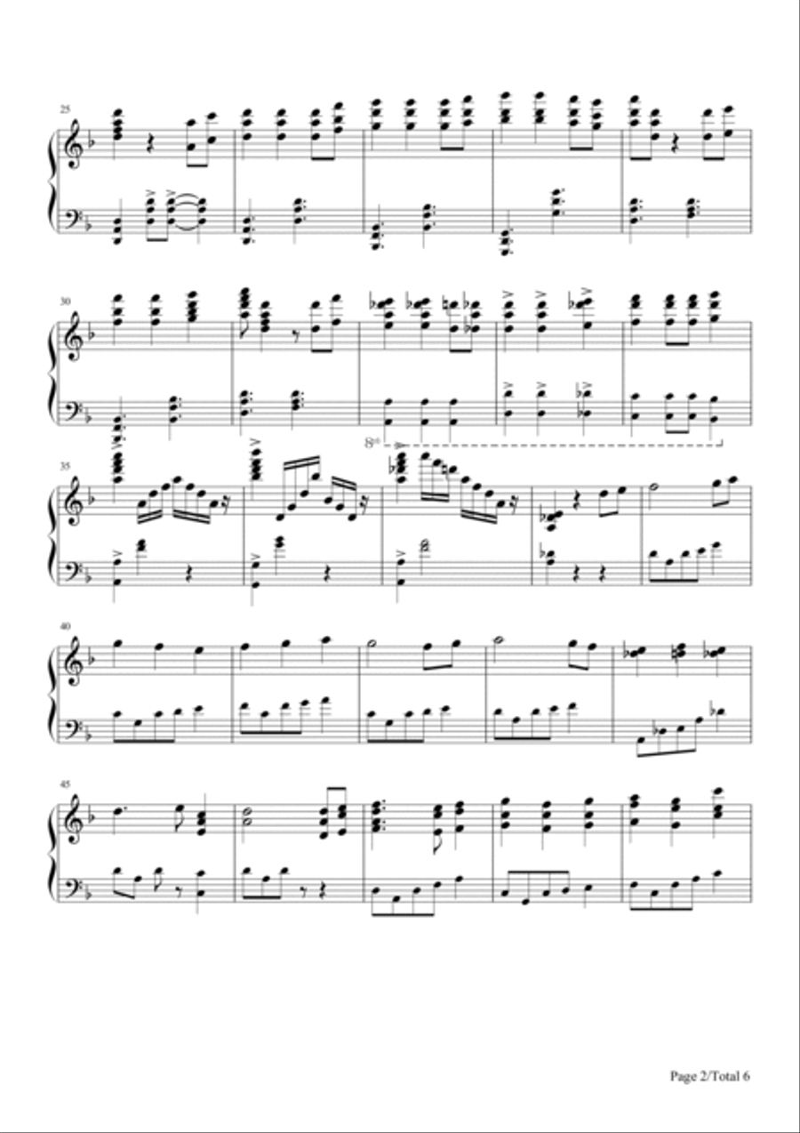 He's A Pirate He's A Pirate Piano Solo scores gallery preview page 2