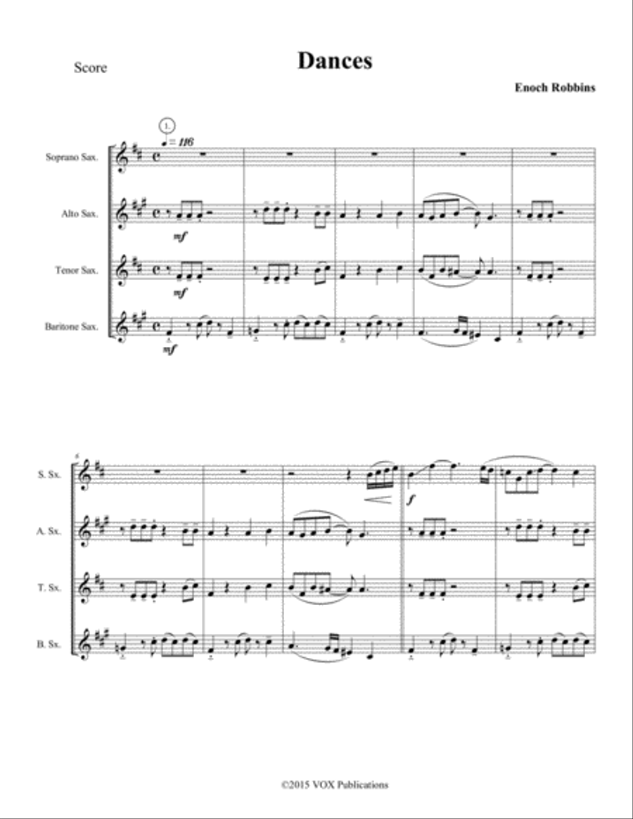 Dances Woodwind Quartet scores gallery preview page 3