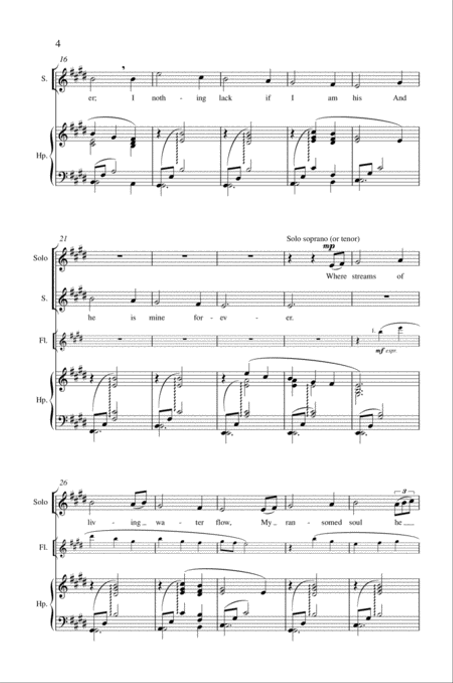 The king of love, my shepherd is Mixed Choir scores gallery preview page 3