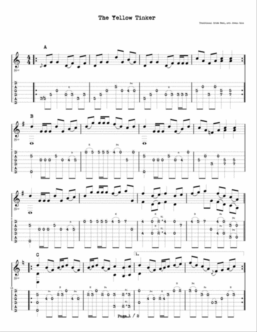 The Yellow Tinker Acoustic Guitar scores gallery preview page 2