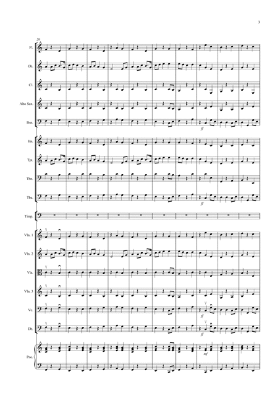 2 Classical Favourites for School Orchestra (volume two) Full Orchestra scores gallery preview page 3