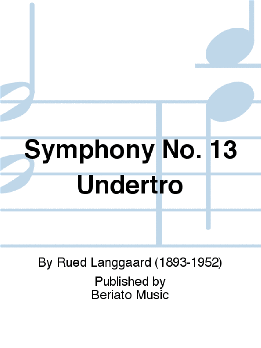Symphony No.13 'Undertro' Orchestra scores gallery preview page 1