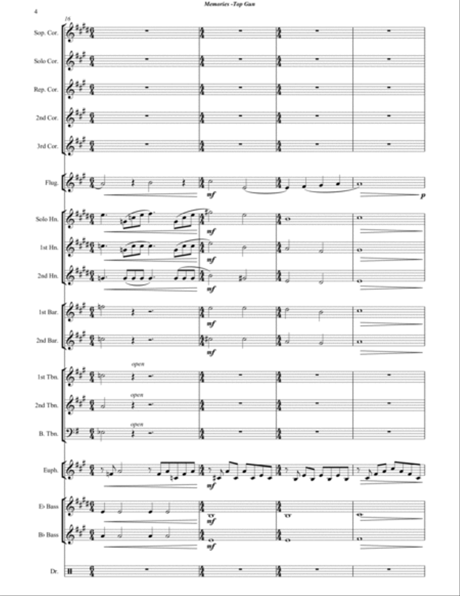 Memories Brass Band scores gallery preview page 5