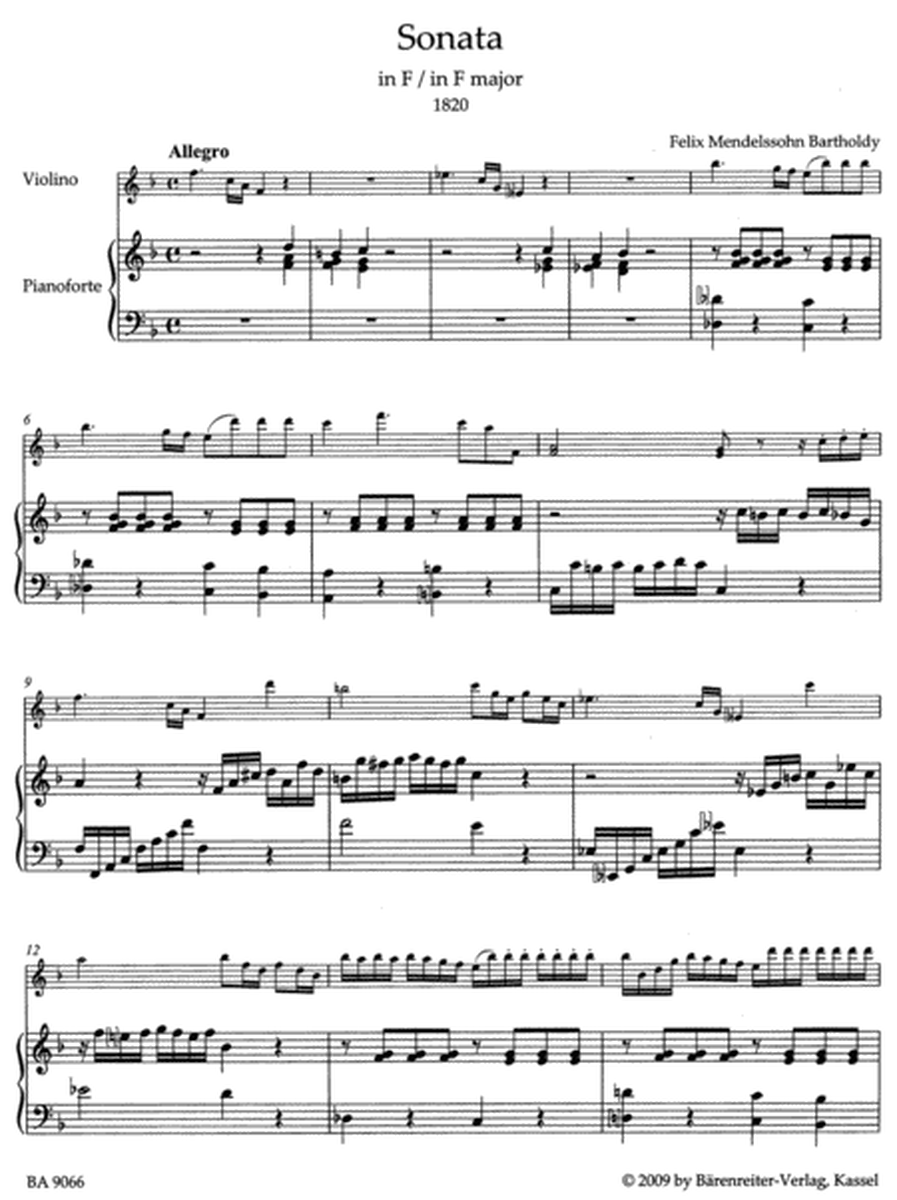Sonatas for Violin and Piano