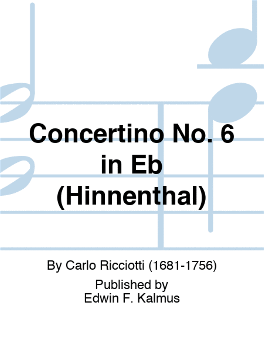 Concertino No. 6 in Eb (Hinnenthal) Set of Parts scores gallery preview page 1