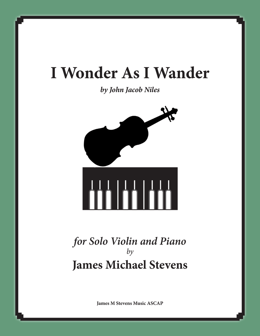 I Wonder As I Wander Violin Solo scores gallery preview page 1