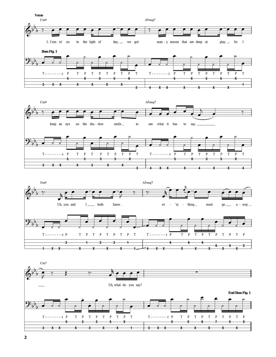 Dark Necessities Acoustic Guitar scores gallery preview page 2