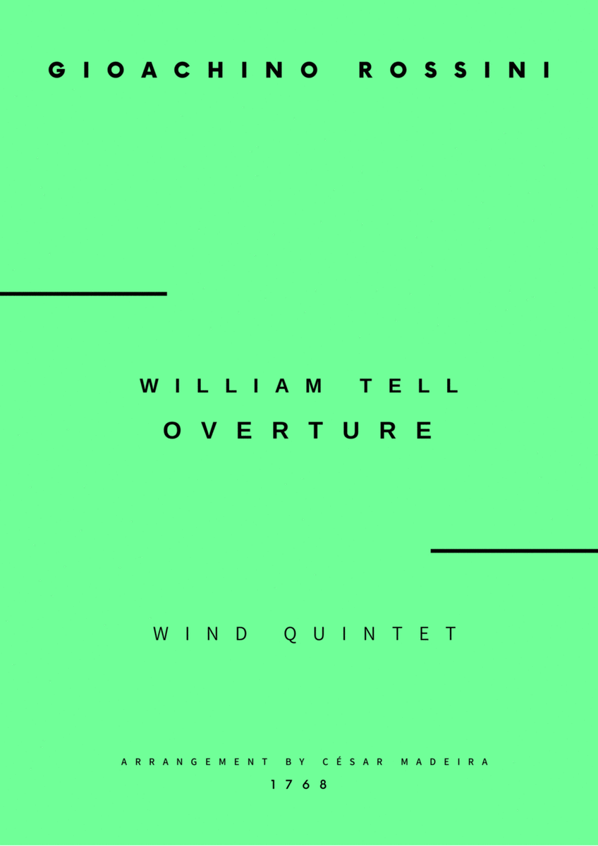 William Tell Overture - Wind Quintet (Full Score and Parts) image number null
