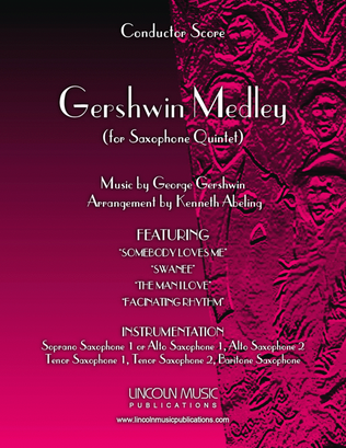 Book cover for Gershwin Medley (for Saxophone Quintet SATTB or AATTB)