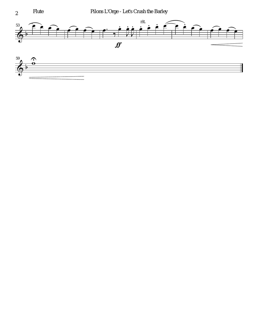 Pilons l'orge (Let's crush the barley) arranged for wind quartet Woodwind Quartet scores gallery preview page 6