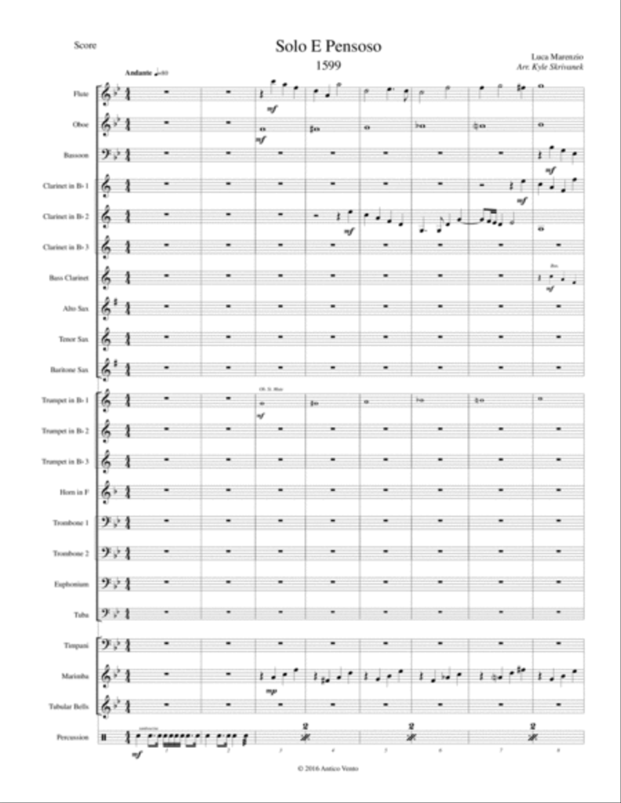 Solo E Pensoso Concert Band scores gallery preview page 5