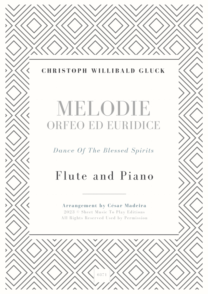 Melodie from Orfeo ed Euridice - Flute and Piano (Full Score and Parts) image number null