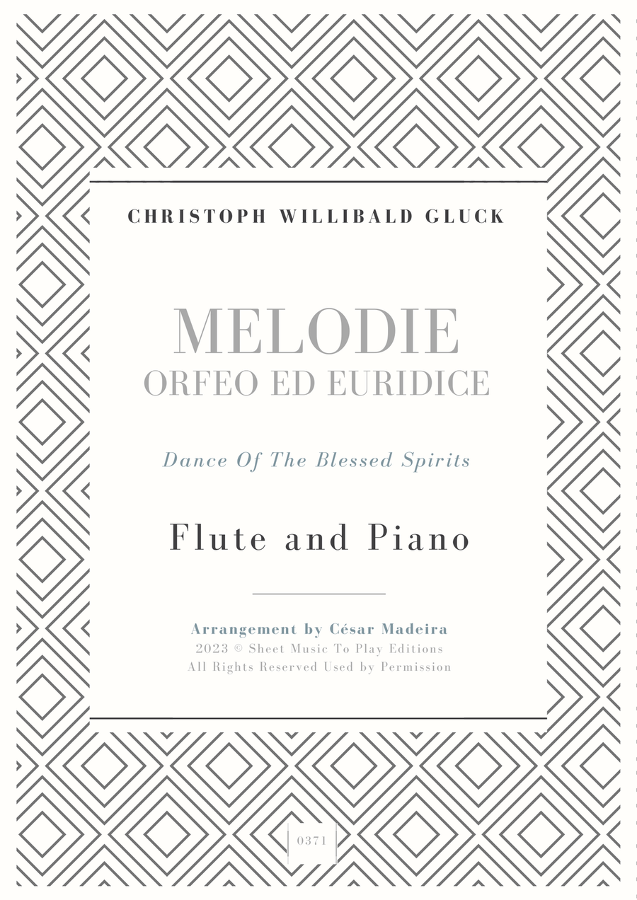 Melodie from Orfeo ed Euridice - Flute and Piano (Full Score and Parts) Flute Solo scores gallery preview page 1