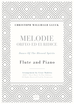 Melodie from Orfeo ed Euridice - Flute and Piano (Full Score and Parts)
