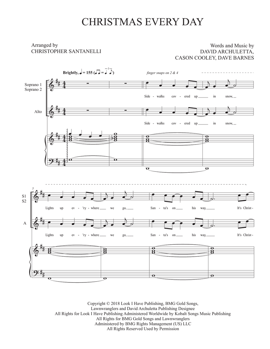Christmas Every Day SSA scores gallery preview page 1