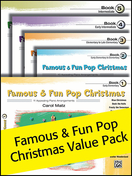 Famous & Fun Pop Christmas, Books 1-5 (Value Pack)