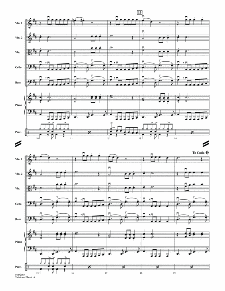 Twist and Shout - Conductor Score (Full Score)