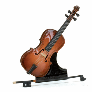 Book cover for miniature instrument: violin