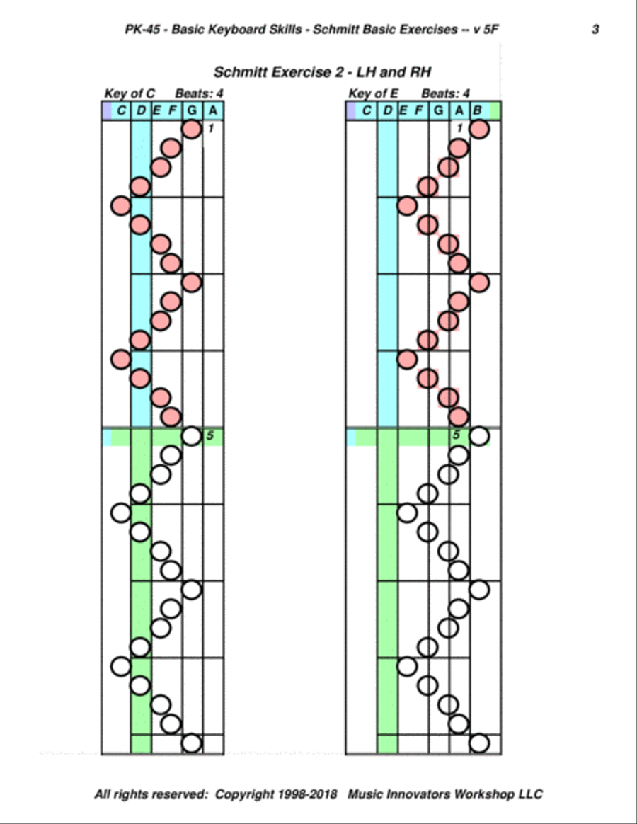 PK-45 - Basic Keyboard Skills - Schmitt Exercises Small Ensemble scores gallery preview page 3