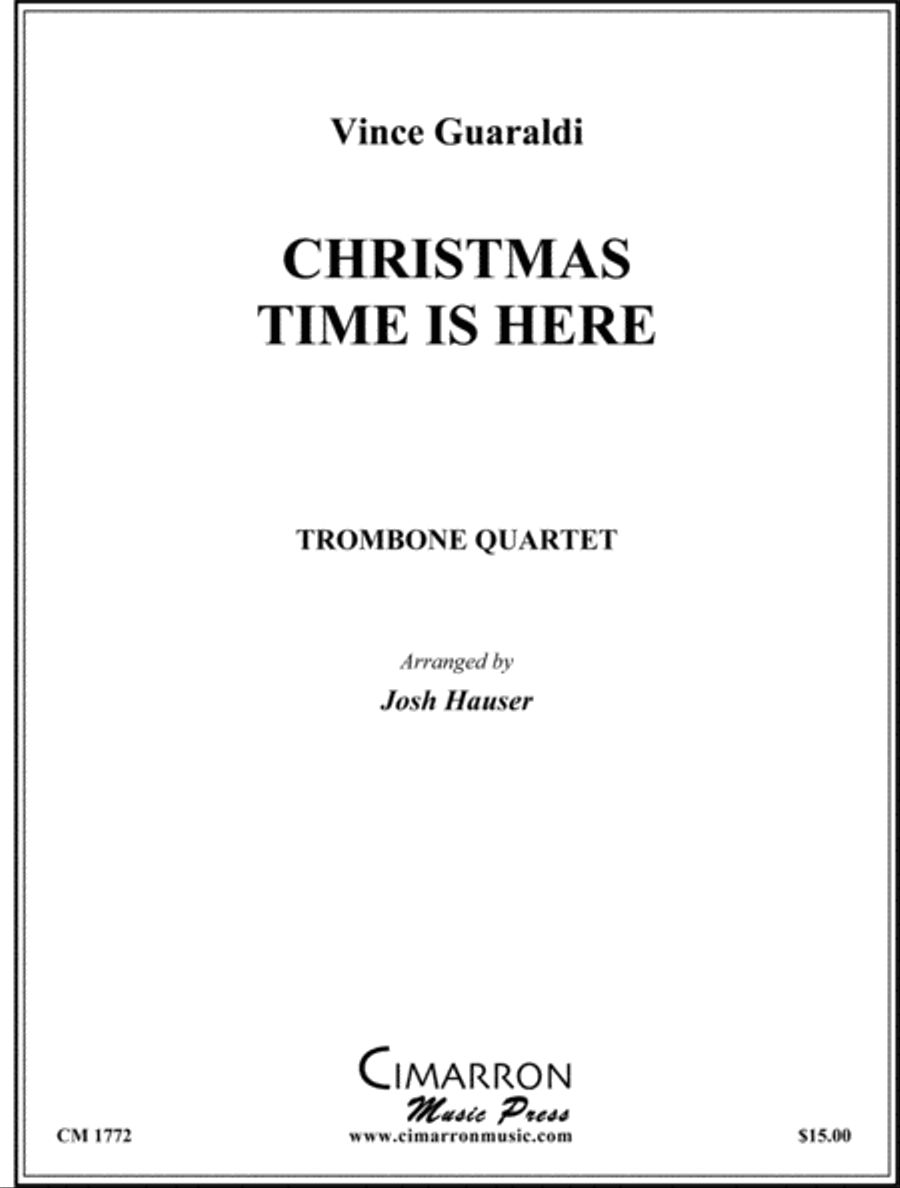 Christmas Time is Here Trombone Quartet scores gallery preview page 1