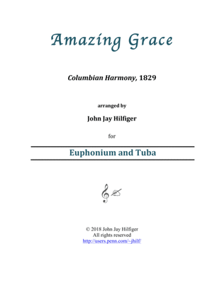 Book cover for Amazing Grace for Euphonium and Tuba