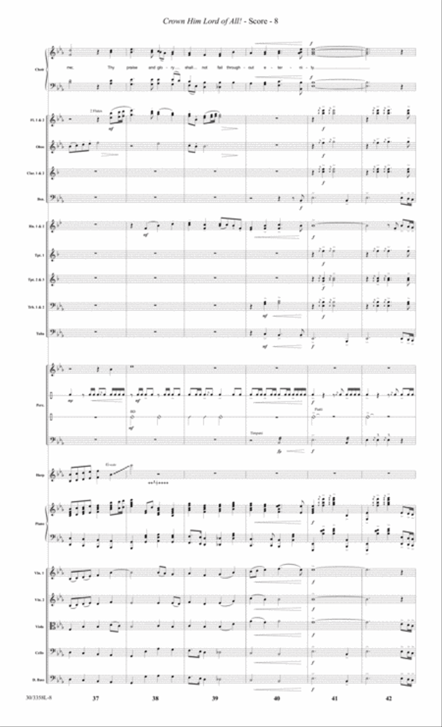Crown Him Lord of All! - Full Orchestra Score and CD with Printable Parts Choir scores gallery preview page 11