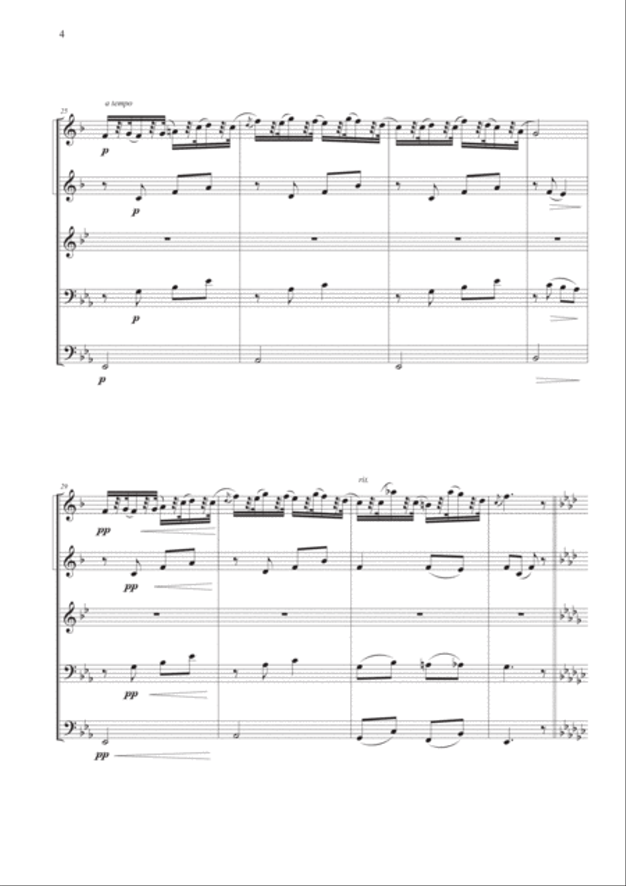 Humoresque No. 7 for Brass Quintet Brass Quintet scores gallery preview page 4