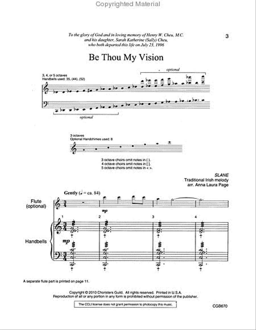 Be Thou My Vision Handbell Choir scores gallery preview page 2