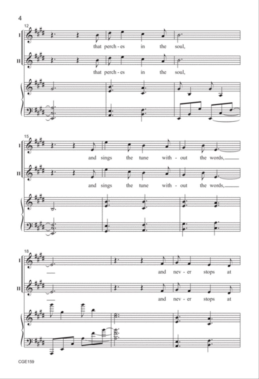 Hope is the Thing With Feathers 2-Part scores gallery preview page 3