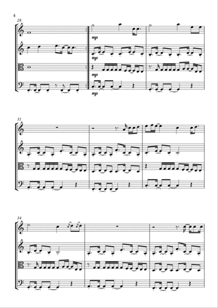 Girls Like You Girls Like You String Quartet scores gallery preview page 5